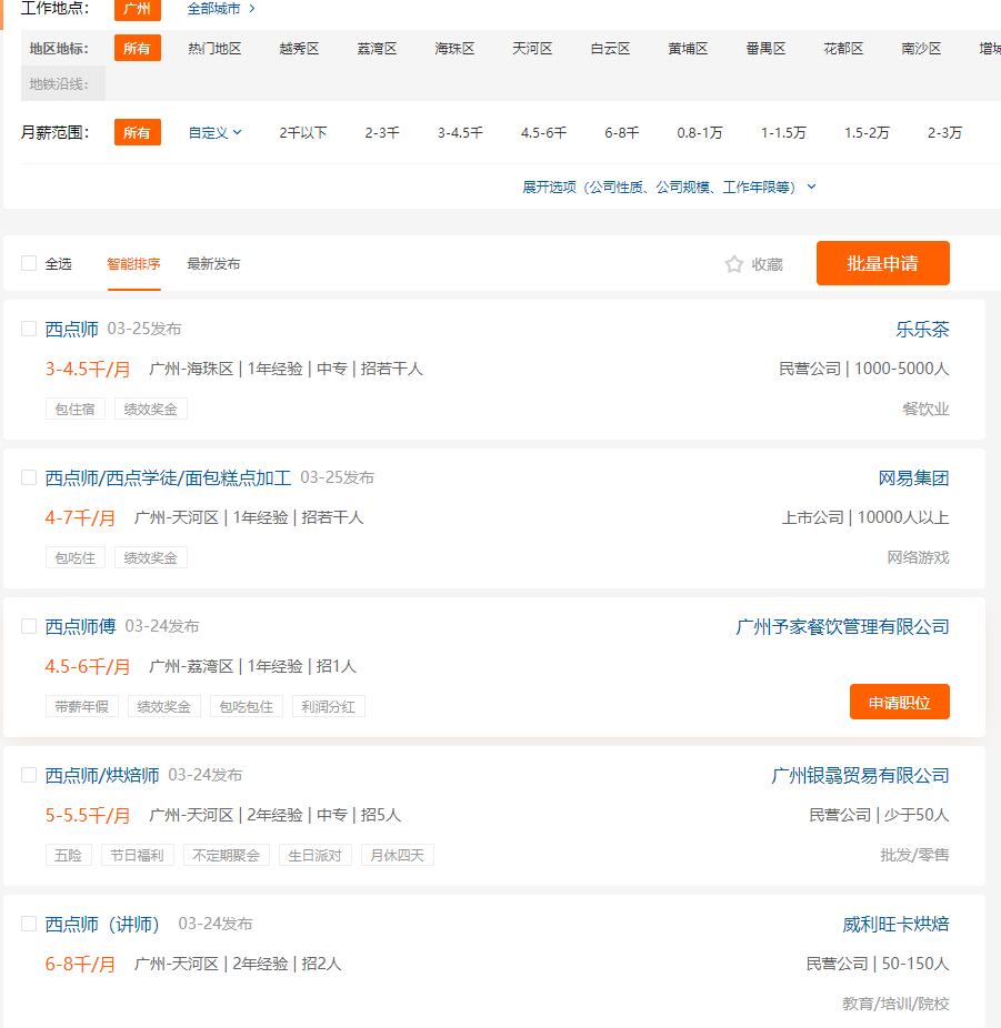 西點師的未來待遇怎么樣